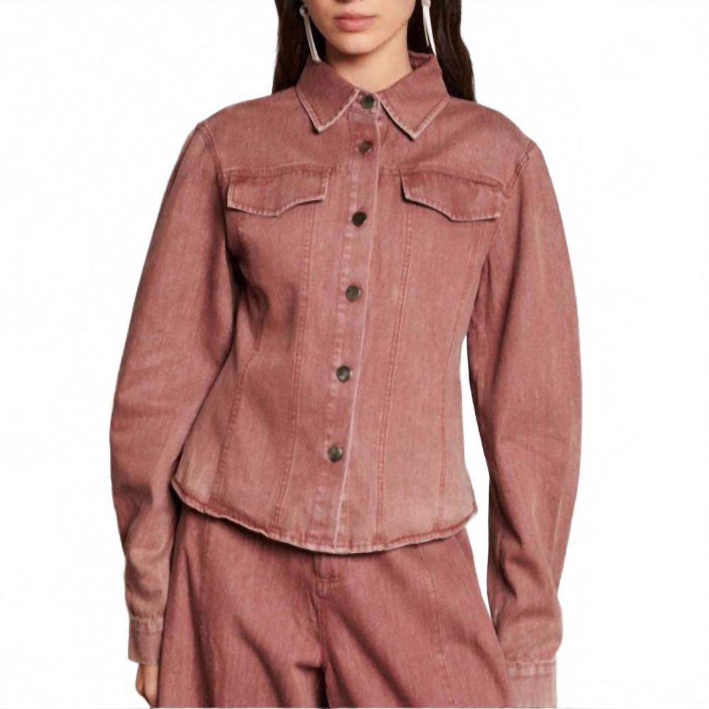 NEW GHOSPELL nantucket denim shirt in red